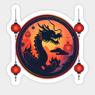 Dragon Festival: Lunar Celebration, Festive Art, and Asian Traditions Sticker